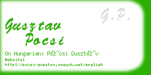 gusztav pocsi business card